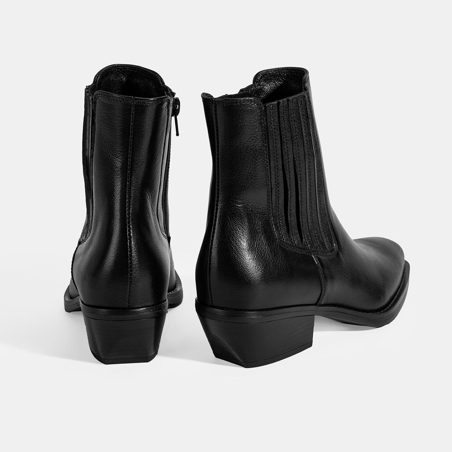 Desa Desa Kadın Siyah Topuklu Deri Bot FashFed'de! Siyah - 7. görsel