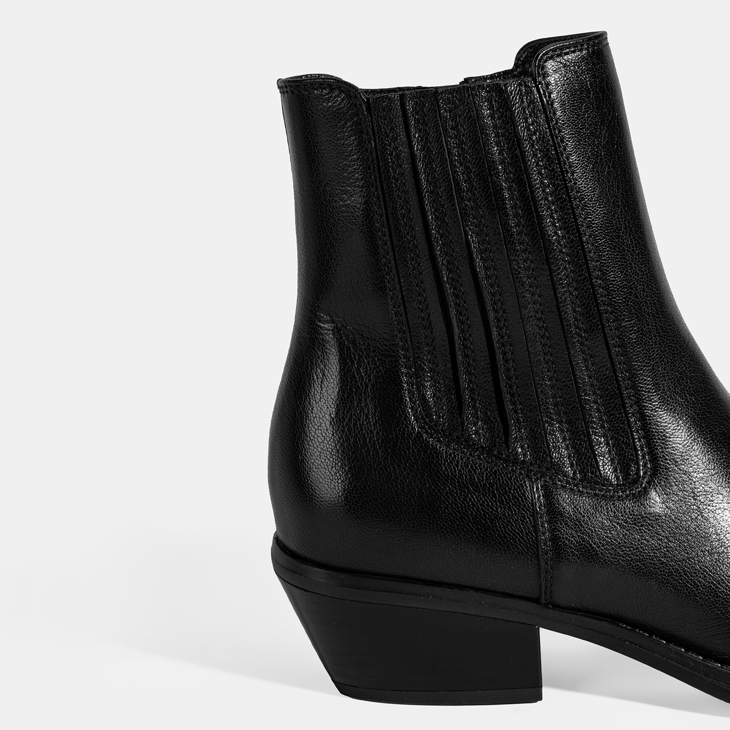 Desa Desa Kadın Siyah Topuklu Deri Bot FashFed'de! Siyah - 5. görsel