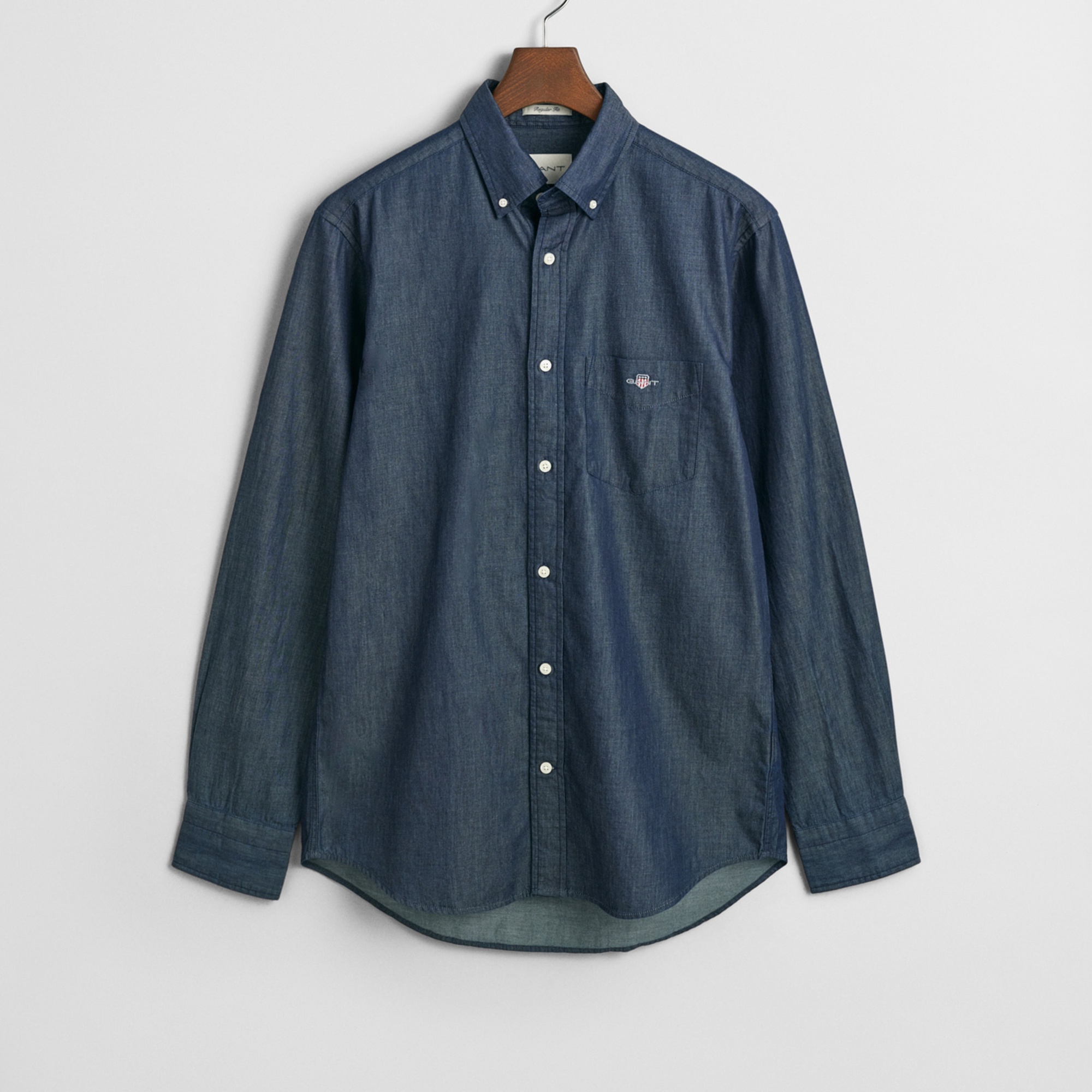 GANT Erkek Lacivert Regular Fit Düğmeli Yaka Gömlek