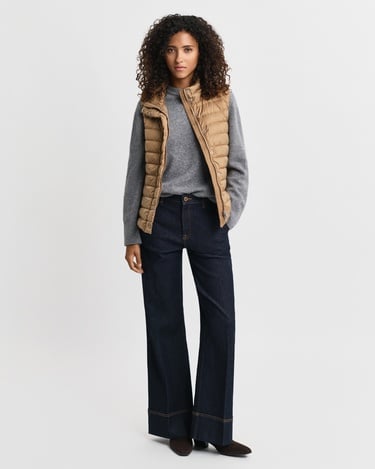  GANT Kadın Kaverengi Regular Fit Dik Yaka Kaz Tüyü Yelek