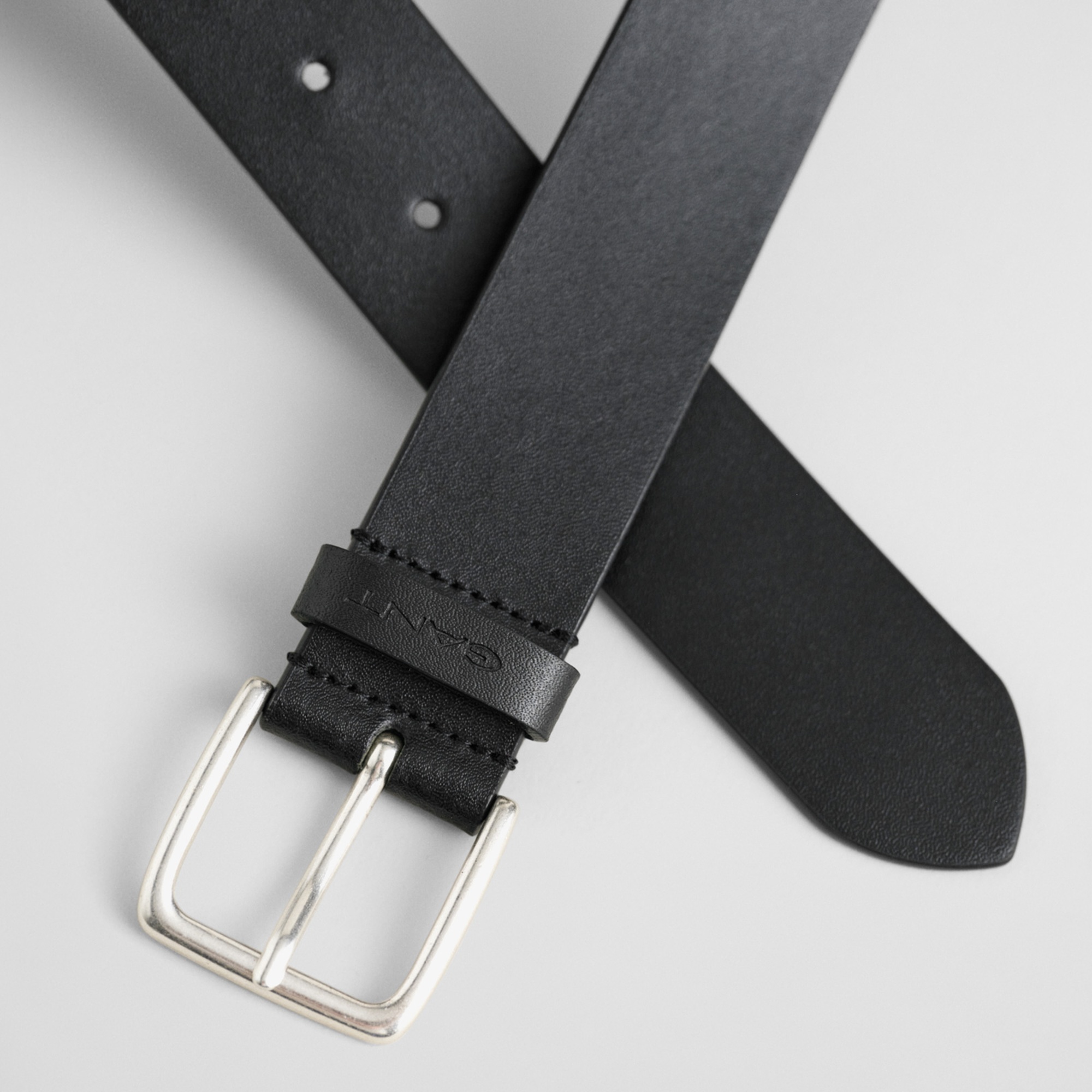 GANT Erkek Siyah Deri Kemer