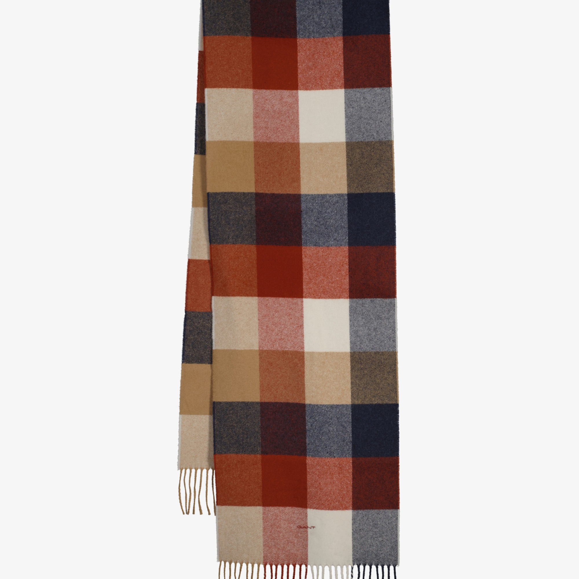 GANT Erkek Kırmızı Kareli Yün Atkı