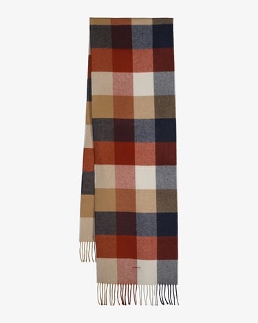  GANT Erkek Kırmızı Kareli Yün Atkı