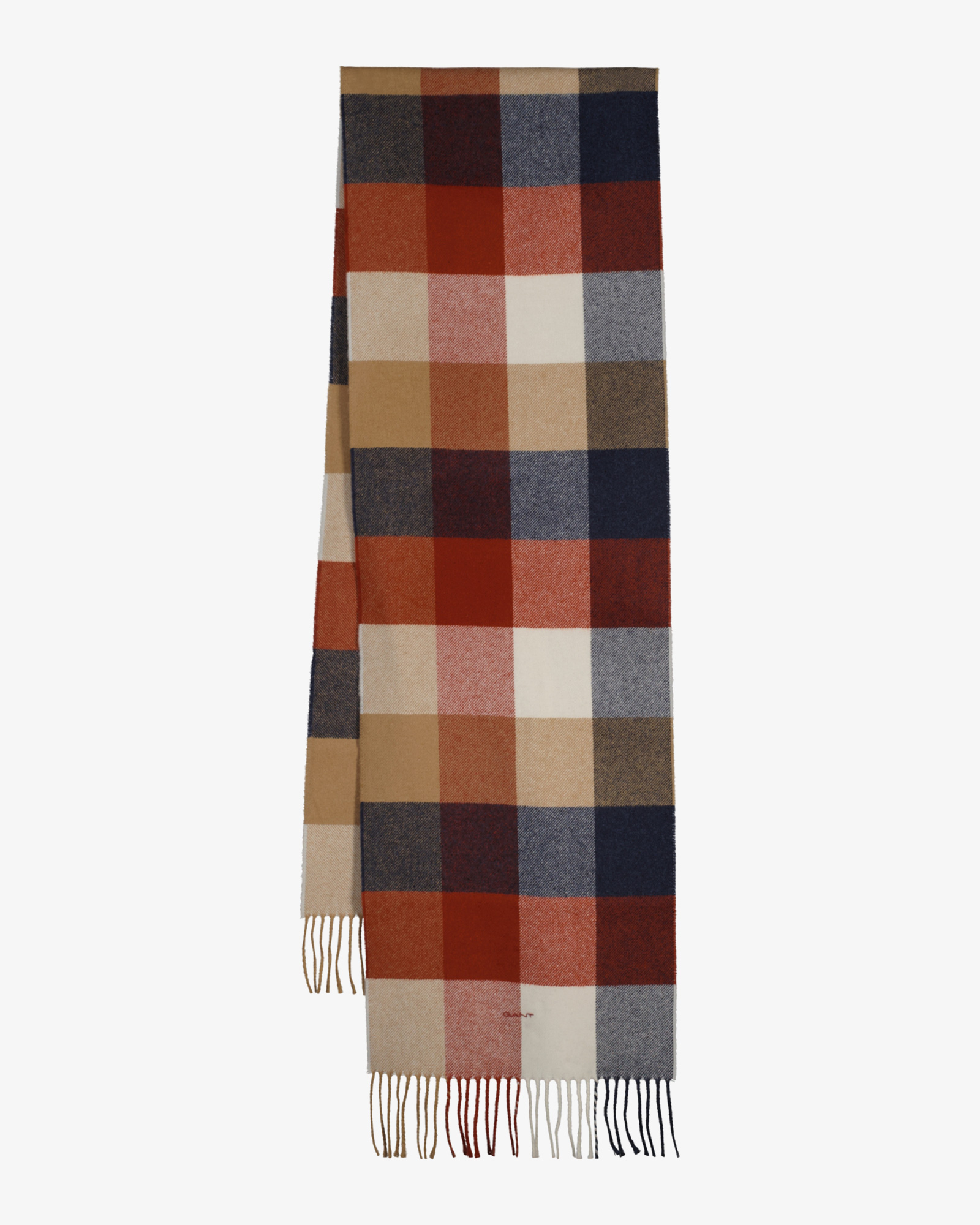  GANT Erkek Kırmızı Kareli Yün Atkı