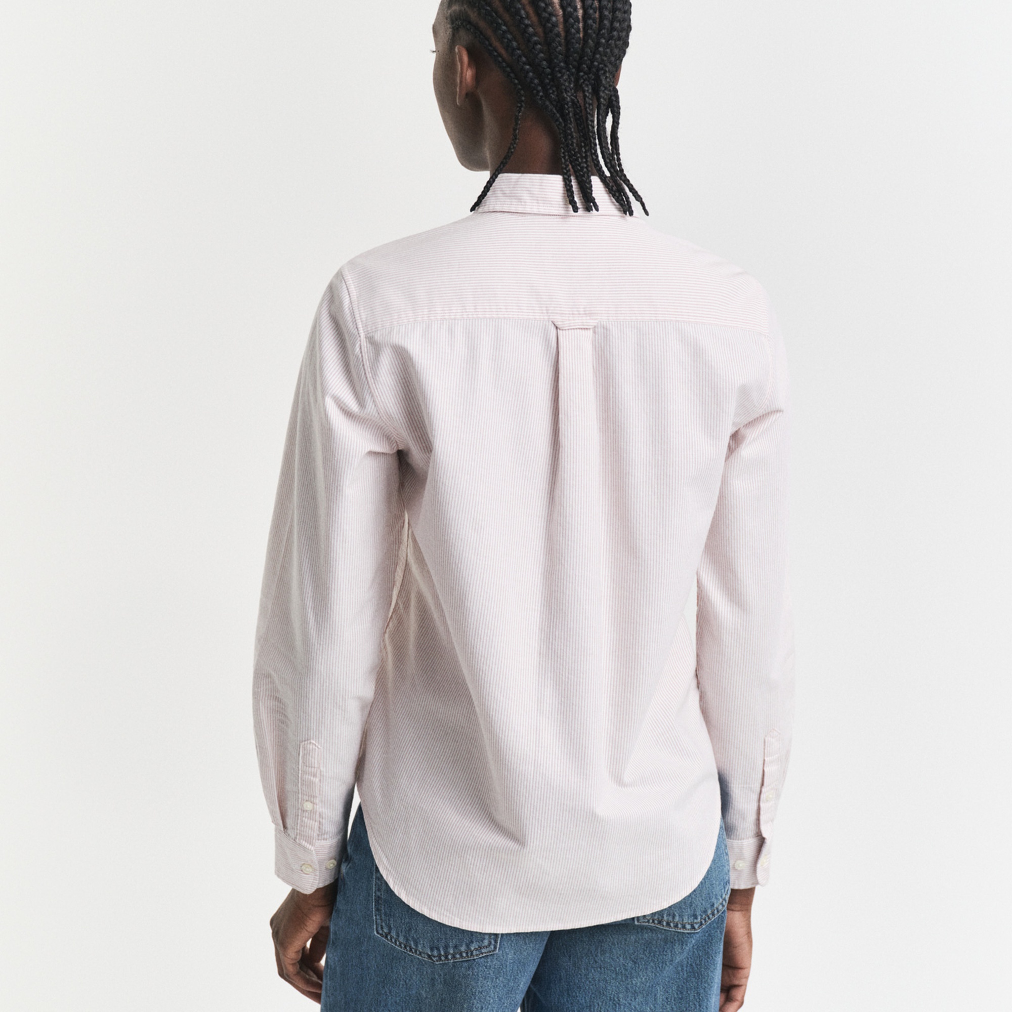 GANT Kadın Pembe Regular Fit Düğmeli Yaka Oxford Gömlek