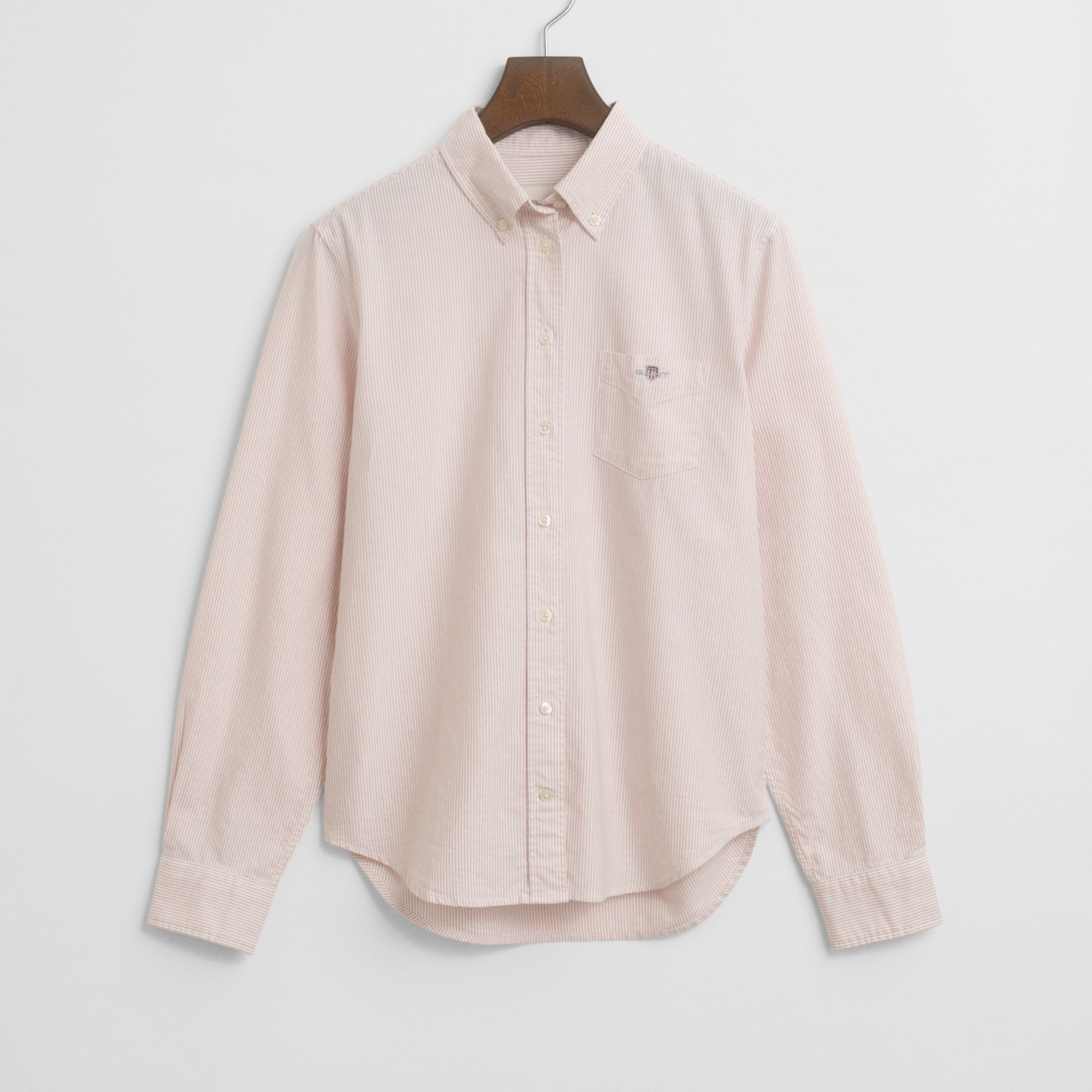 GANT Kadın Pembe Regular Fit Düğmeli Yaka Oxford Gömlek