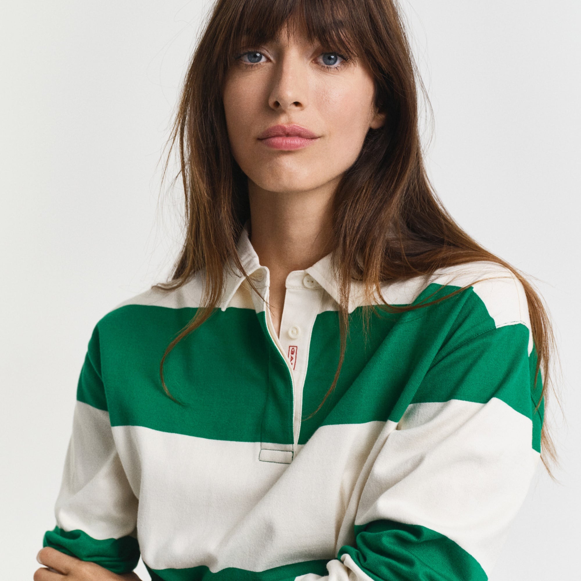 GANT Kadın Yeşil Regular Fit Polo Yaka Rugby T-Shirt