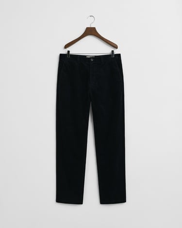  GANT Erkek Siyah Regular Fit Cord Chino Pantolon