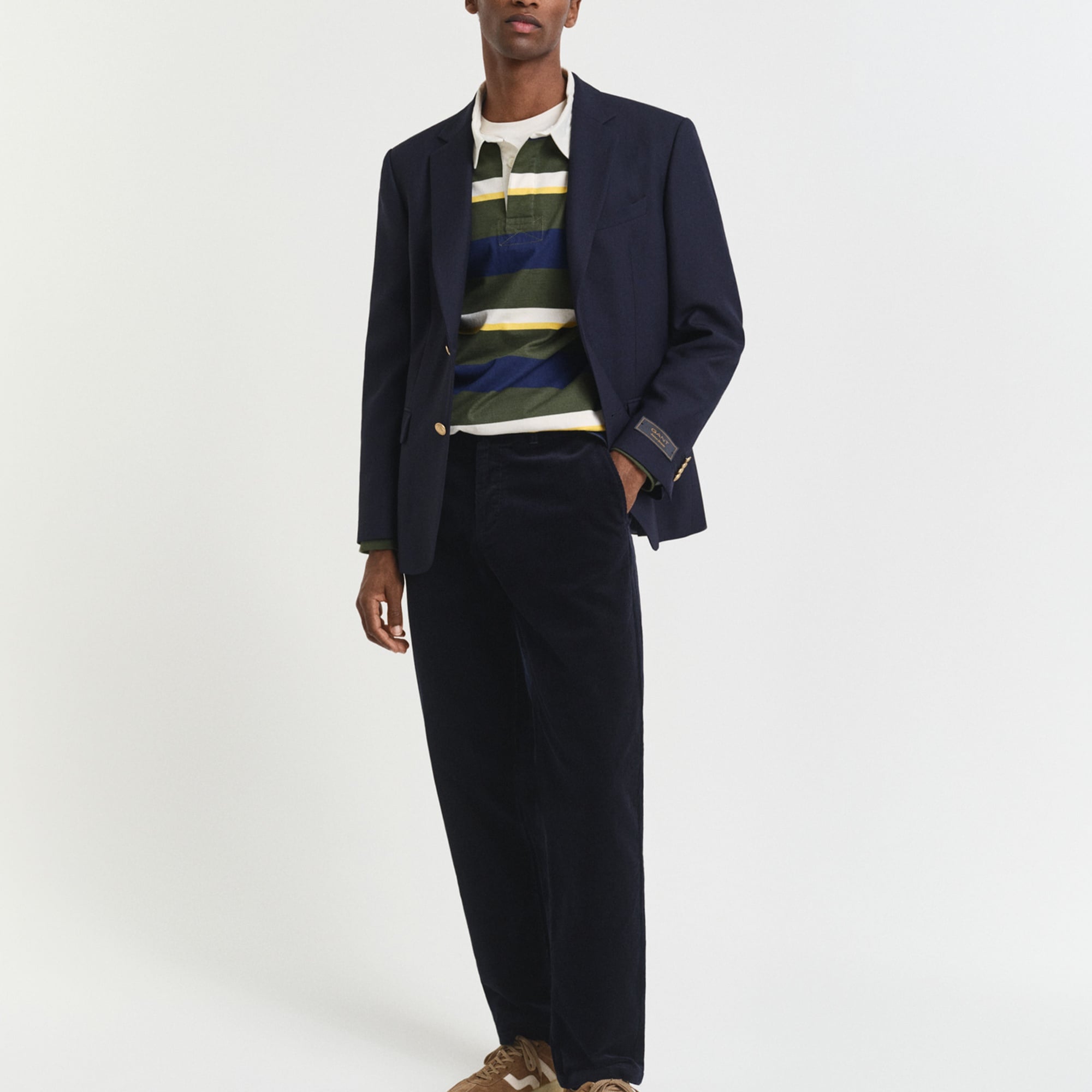 GANT Erkek Lacivert Regular Fit Cord Chino Pantolon