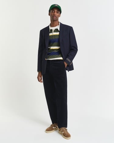  GANT Erkek Lacivert Regular Fit Cord Chino Pantolon