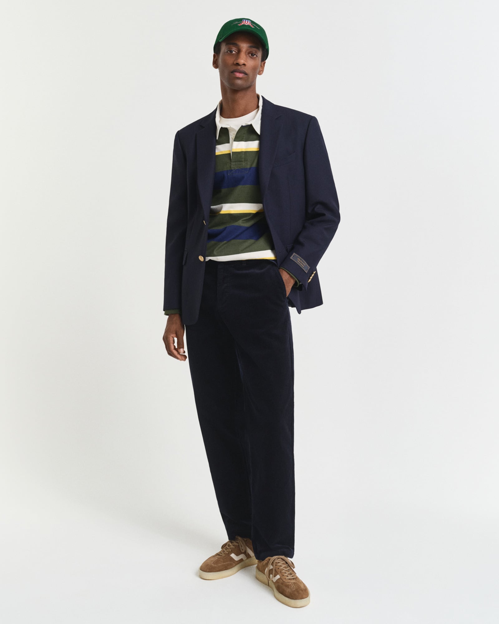  GANT Erkek Lacivert Regular Fit Cord Chino Pantolon