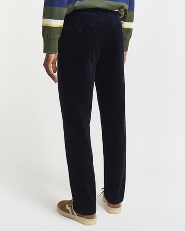  GANT Erkek Lacivert Regular Fit Cord Chino Pantolon