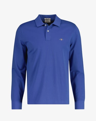  GANT Erkek Mavi Regular Fit Uzun Kollu Polo