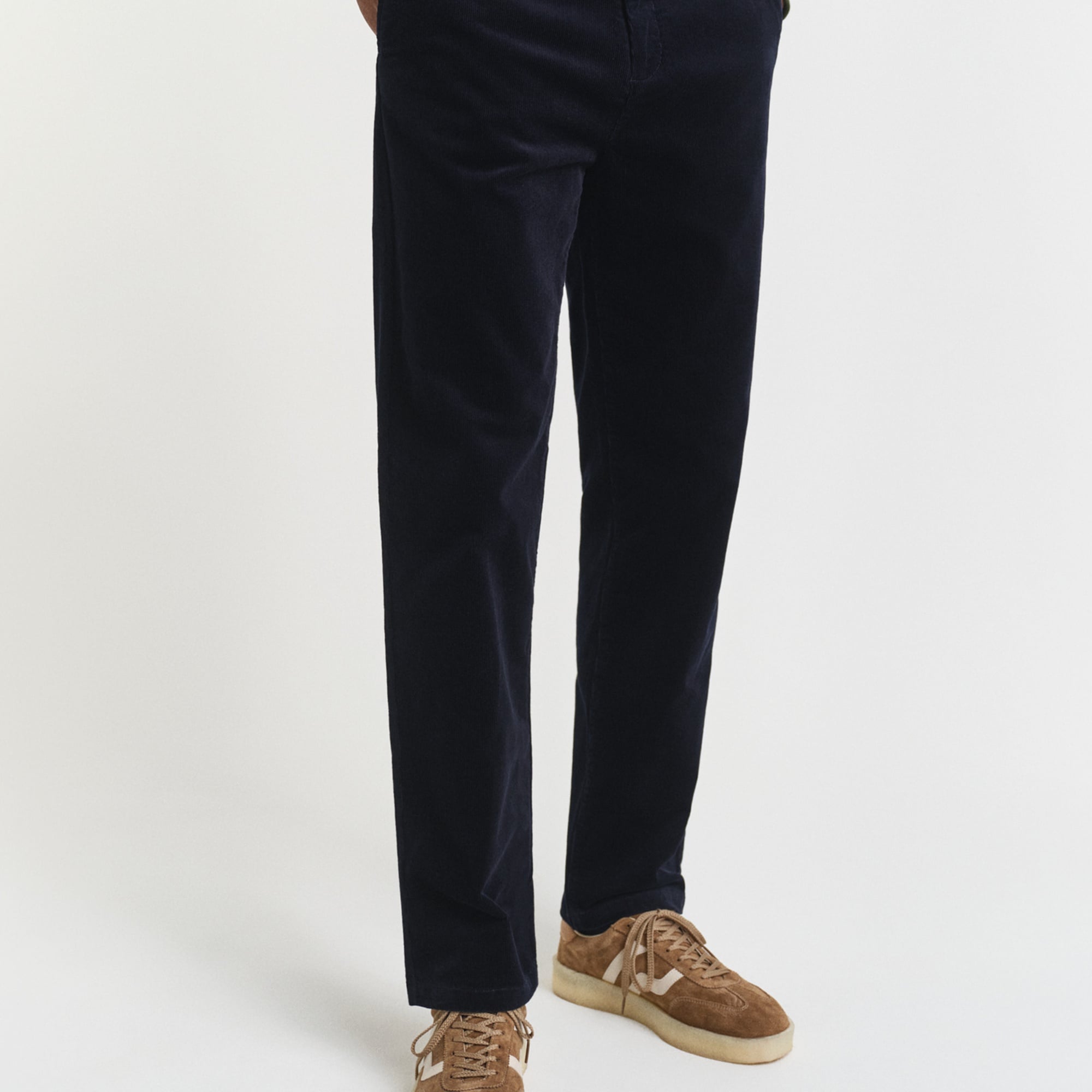 GANT Erkek Lacivert Regular Fit Cord Chino Pantolon