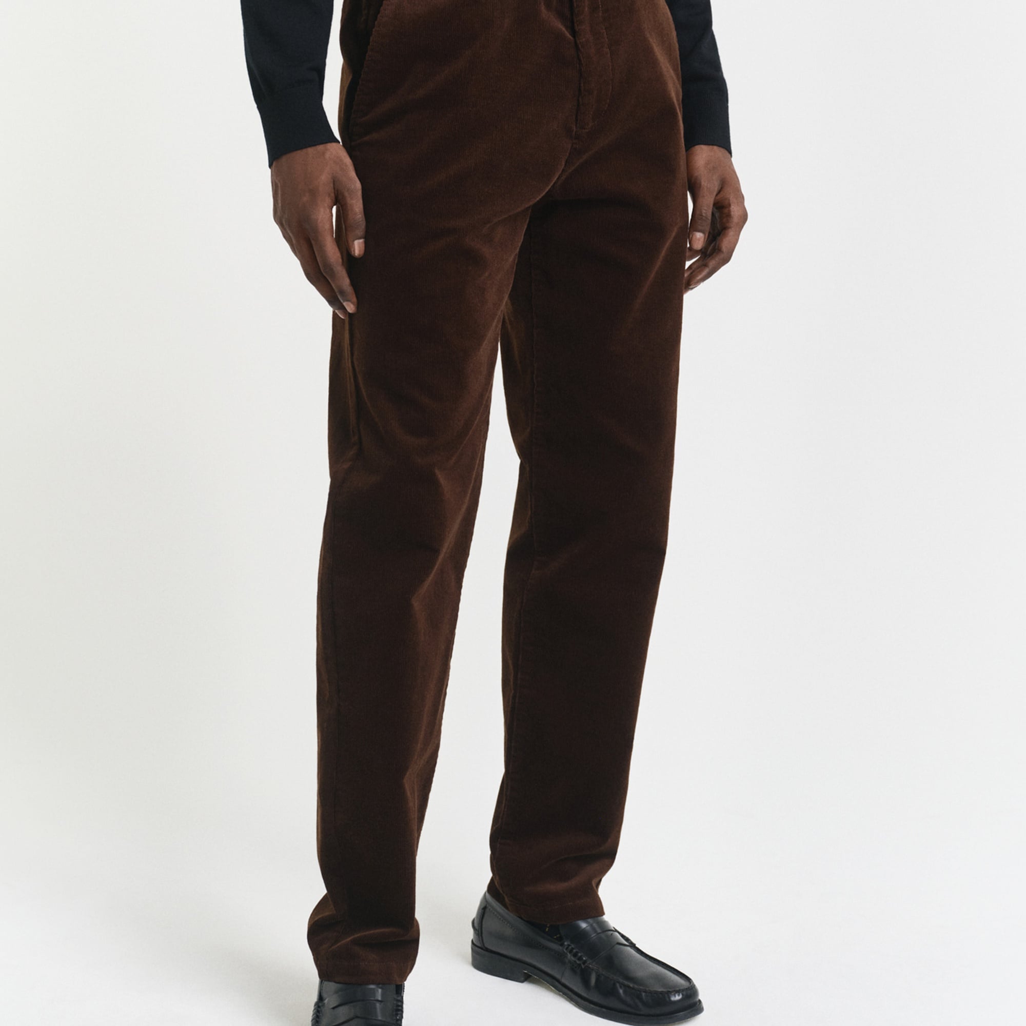 GANT Erkek Kahverengi Regular Fit Cord Chino Pantolon