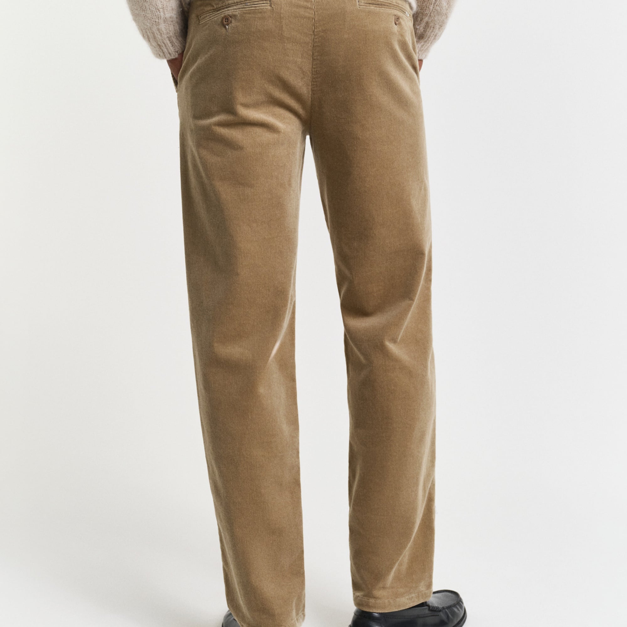 GANT Erkek Bej Regular Fit Cord Chino Pantolon