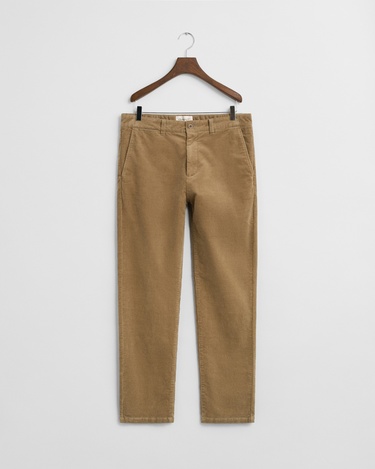  GANT Erkek Bej Regular Fit Cord Chino Pantolon