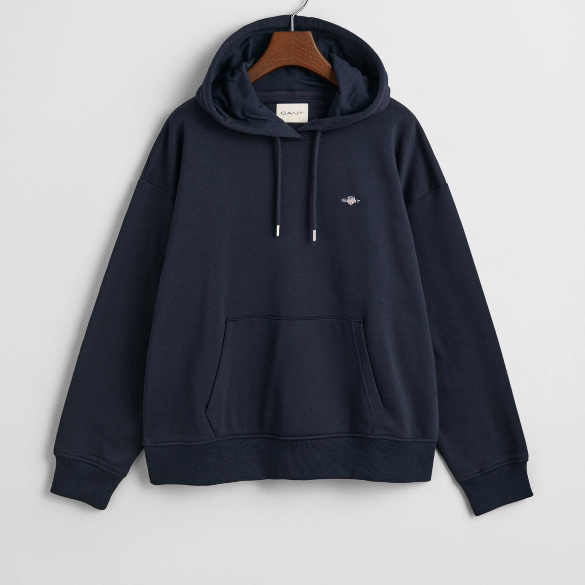 GANT Kadın Lacivert Relaxed Fit Kapüşonlu Sweatshirt