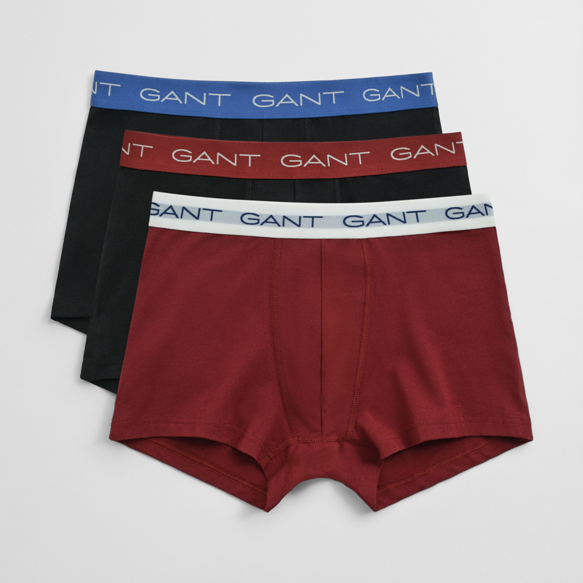 GANT Erkek Bordo Slim Fit 3'lü Boxer