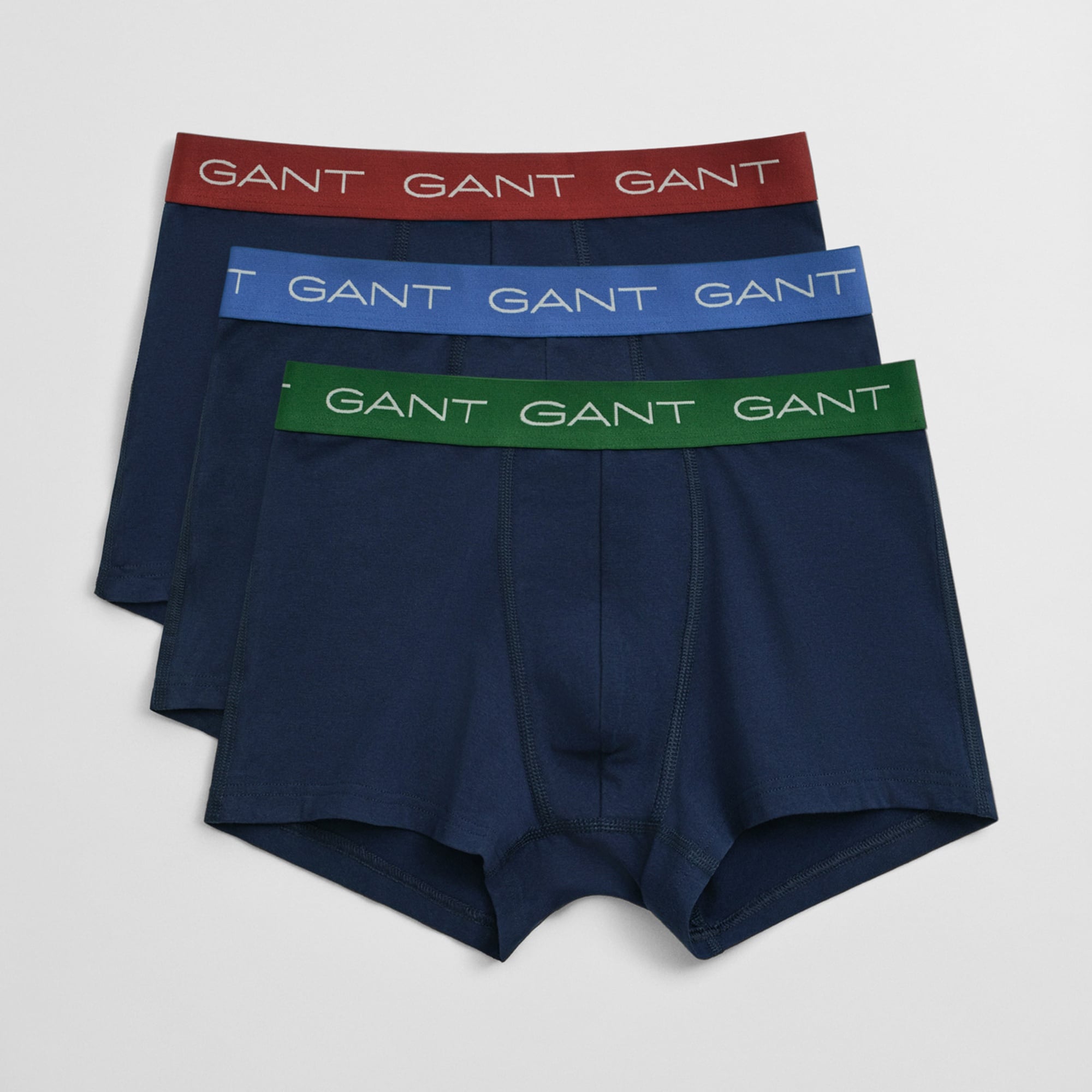 GANT Erkek Mavi Slim Fit 3'lü Boxer