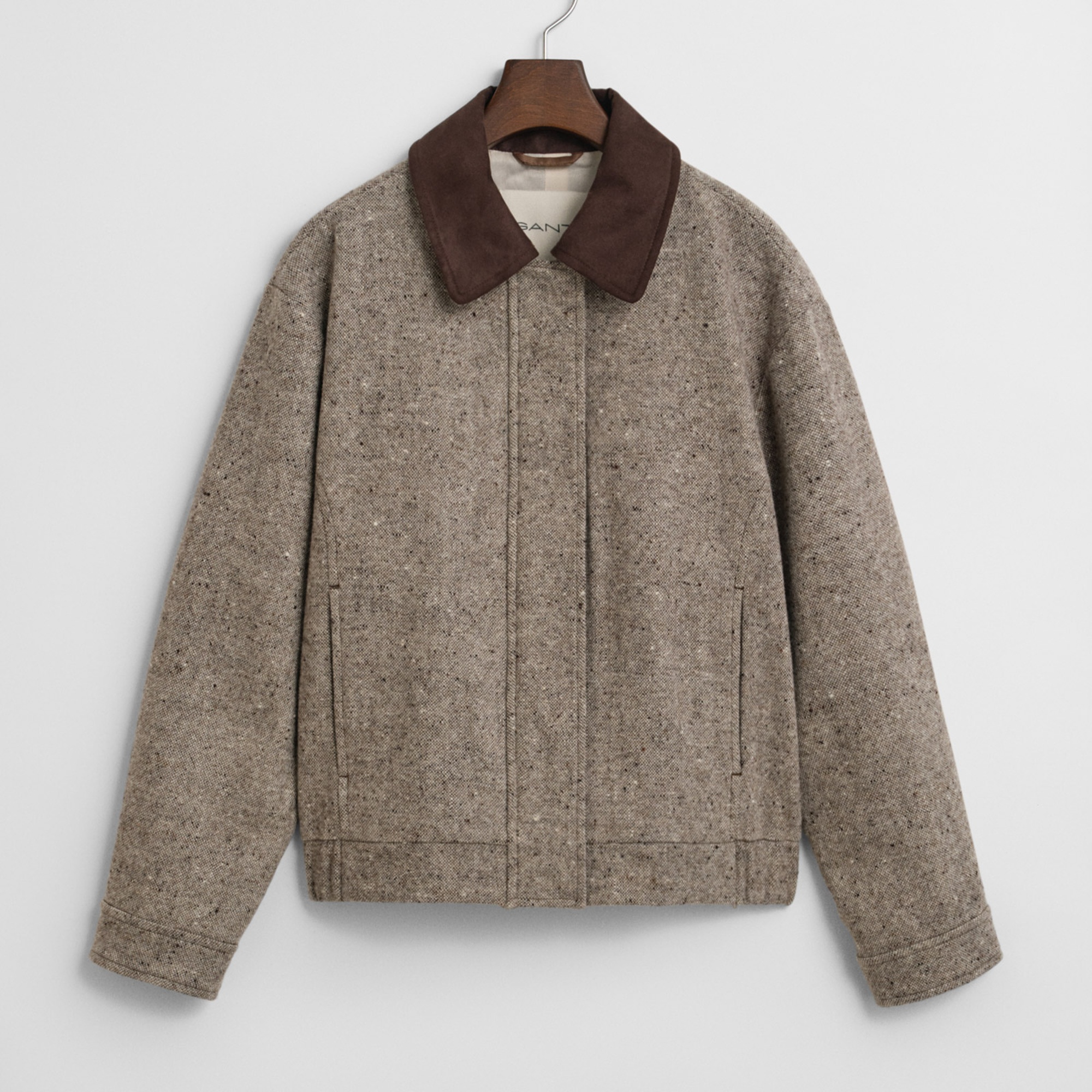 GANT Kadın Kahverengi Regular Fit Yün Ceket