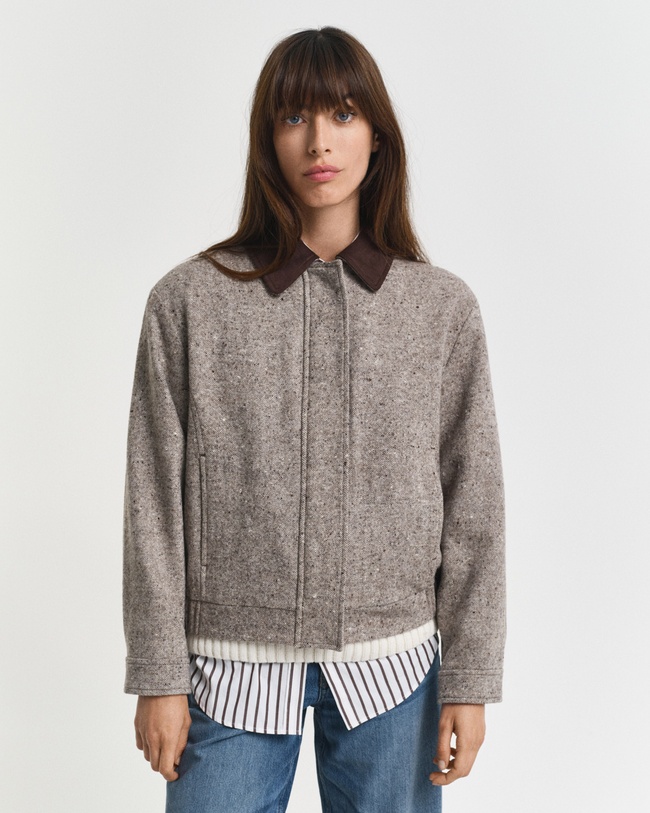  GANT Kadın Kahverengi Regular Fit Yün Ceket