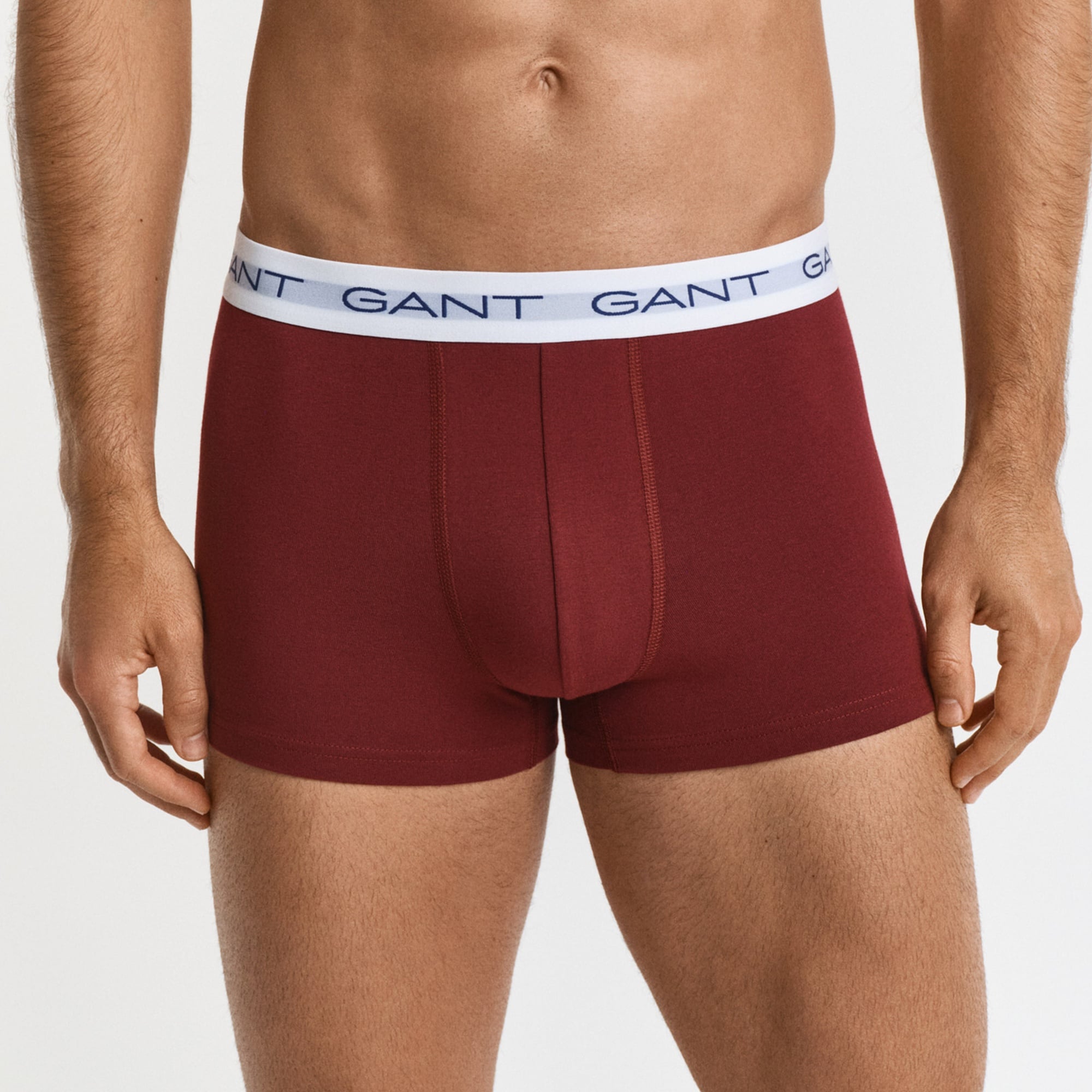 GANT Erkek Bordo Slim Fit 3'lü Boxer