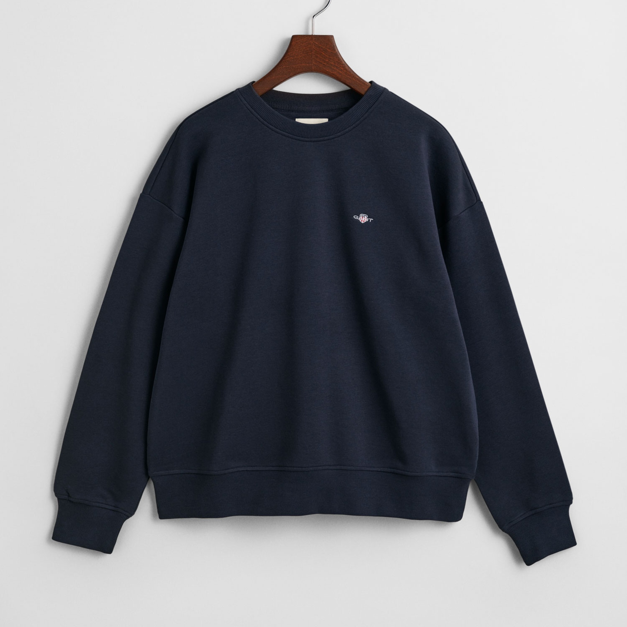 GANT Kadın Lacivert Relaxed Fit Bisiklet Yaka Sweatshirt