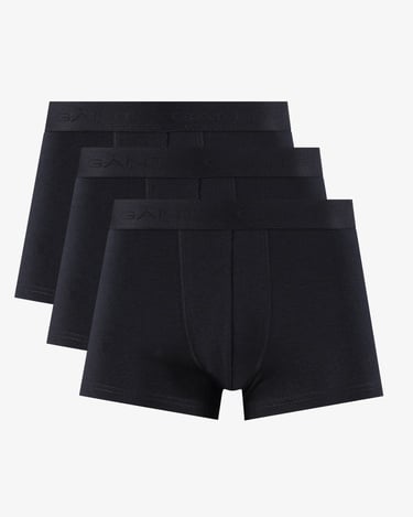  GANT Erkek Siyah Slim Fit 3'lü Logolu Boxer