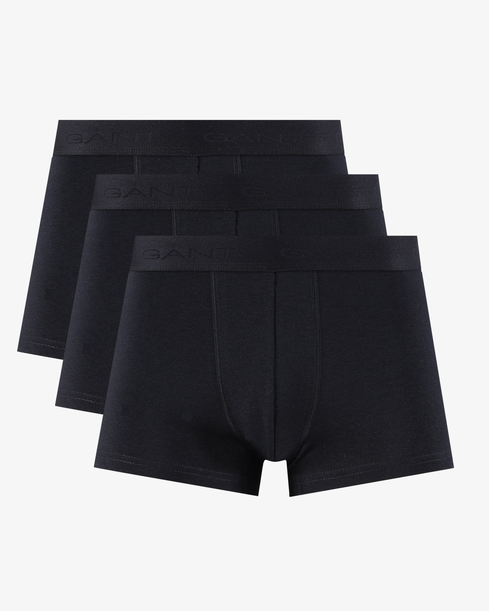  GANT Erkek Siyah Slim Fit 3'lü Logolu Boxer