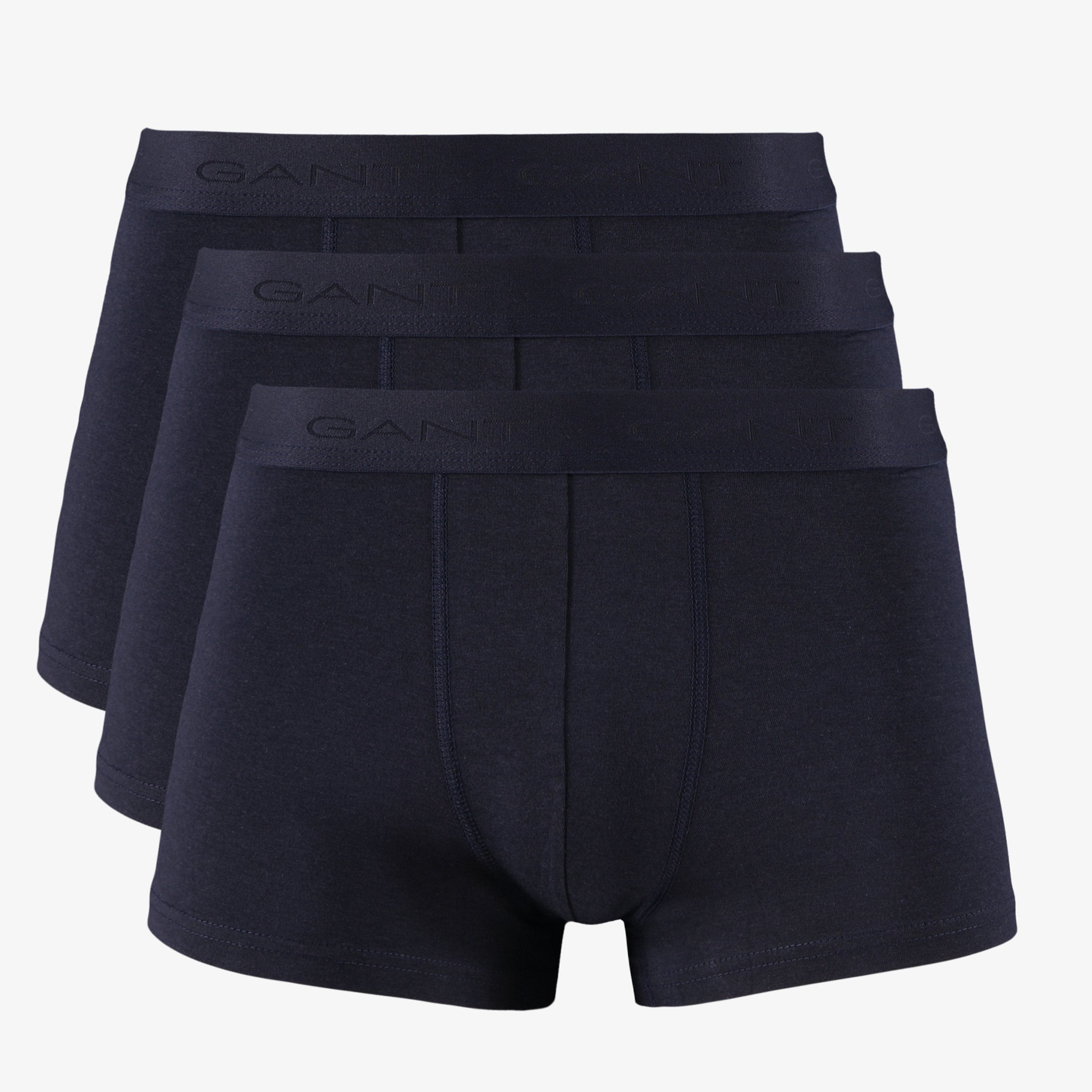 GANT Erkek Lacivert Slim Fit 3'lü Logolu Boxer