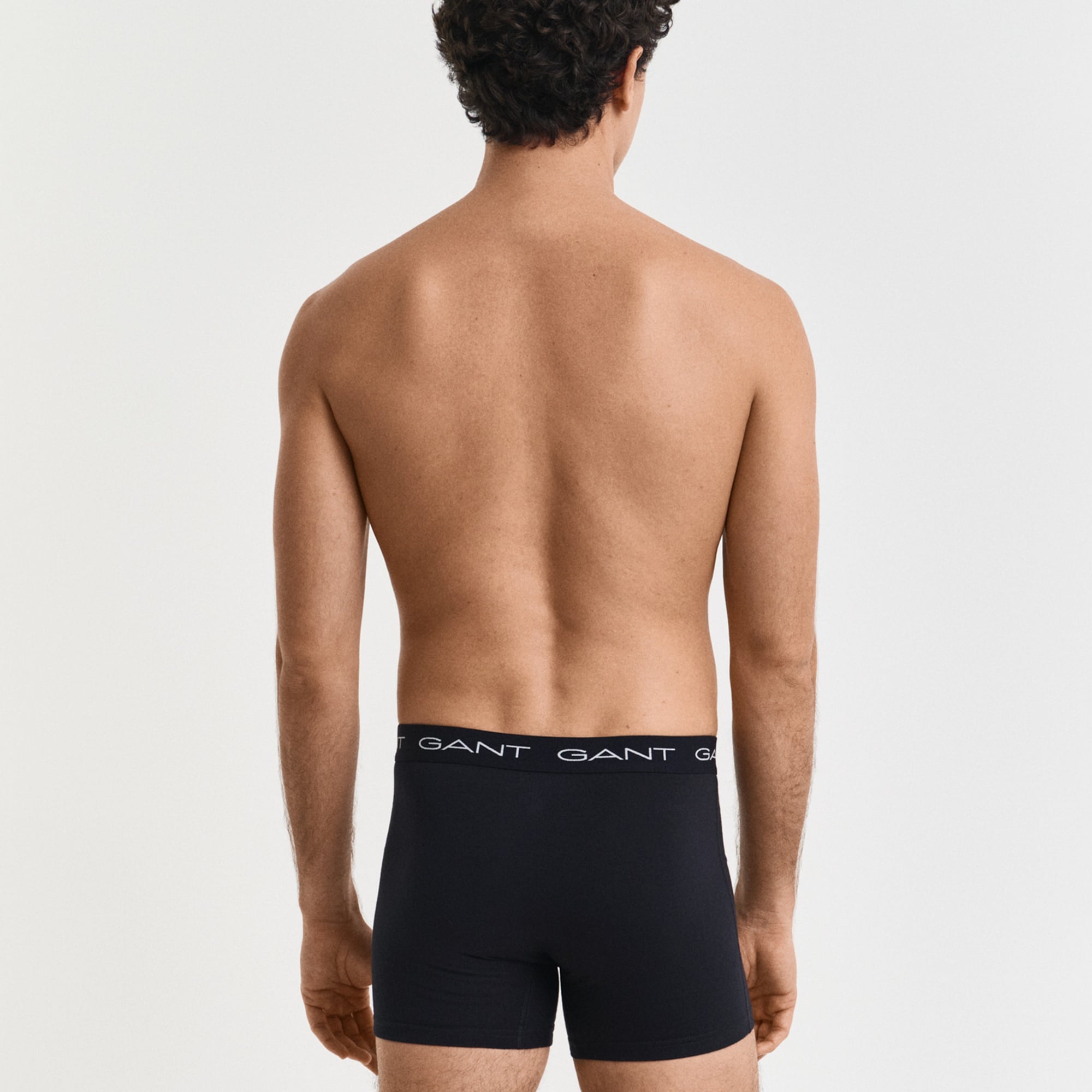 GANT Erkek Siyah Slim Fit Logolu 3'lü Boxer