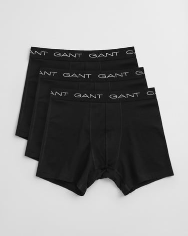  GANT Erkek Siyah Slim Fit Logolu 3'lü Boxer