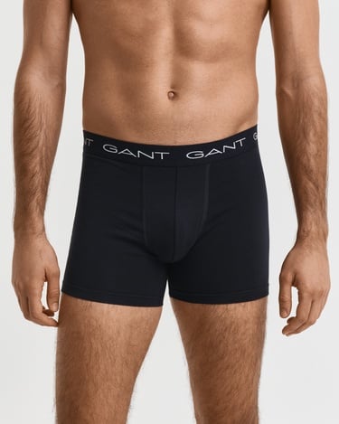  GANT Erkek Siyah Slim Fit Logolu 3'lü Boxer