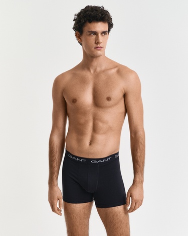  GANT Erkek Siyah Slim Fit Logolu 3'lü Boxer
