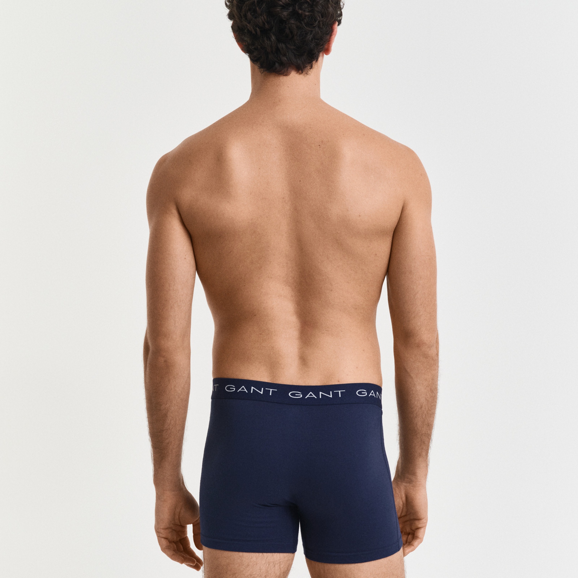 GANT Erkek Lacivert Slim Fit Logolu 3'lü Boxer
