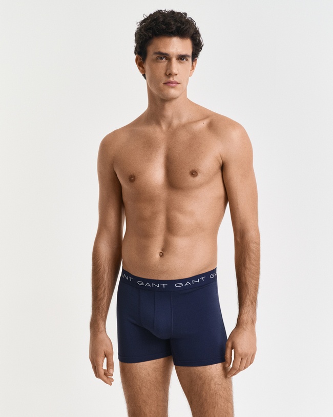  GANT Erkek Lacivert Slim Fit Logolu 3'lü Boxer