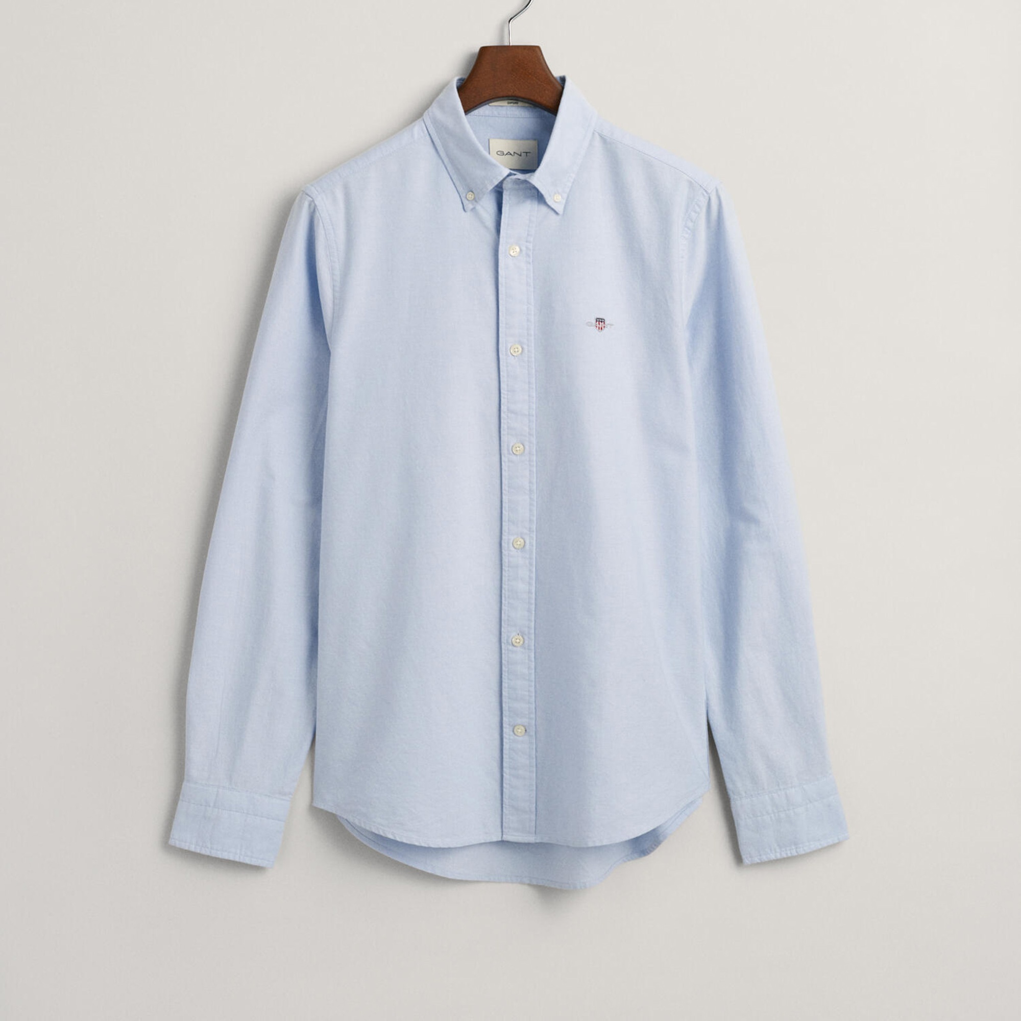 GANT Erkek Mavi Slim Fit Klasik Yaka Oxford Gömlek