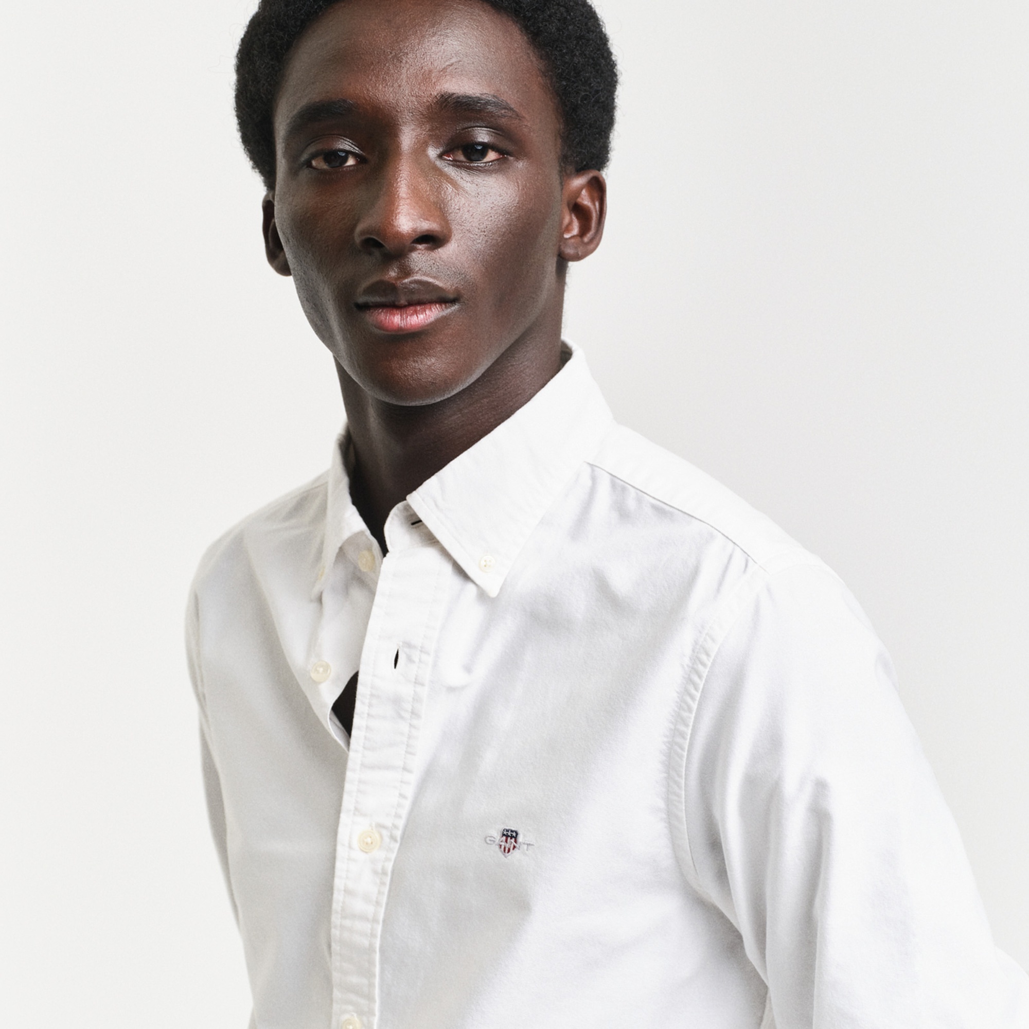 GANT Erkek Beyaz Slim Fit Klasik Yaka Oxford Gömlek