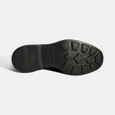  Erkek Siyah Bağcıklı Deri Klasik Ayakkabı