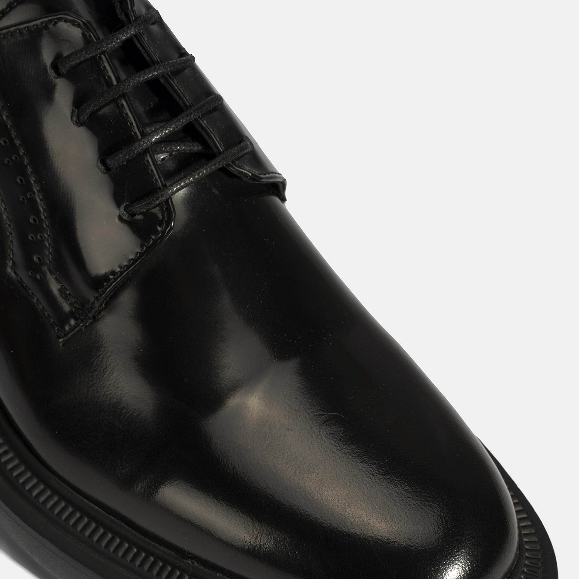 Erkek Siyah Bağcıklı Deri Klasik Ayakkabı