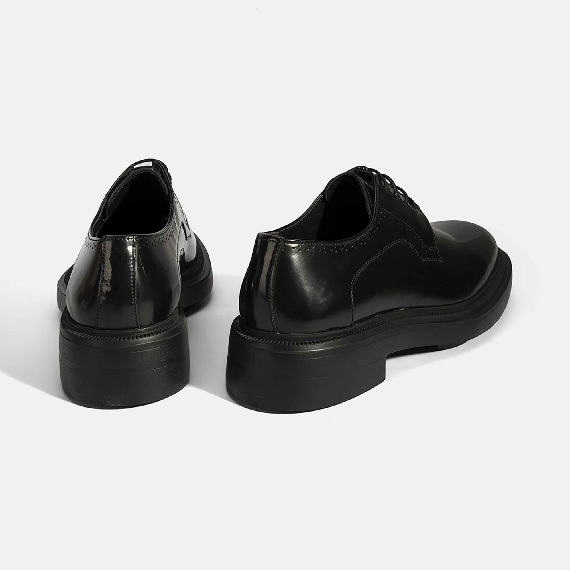 Erkek Siyah Bağcıklı Deri Klasik Ayakkabı