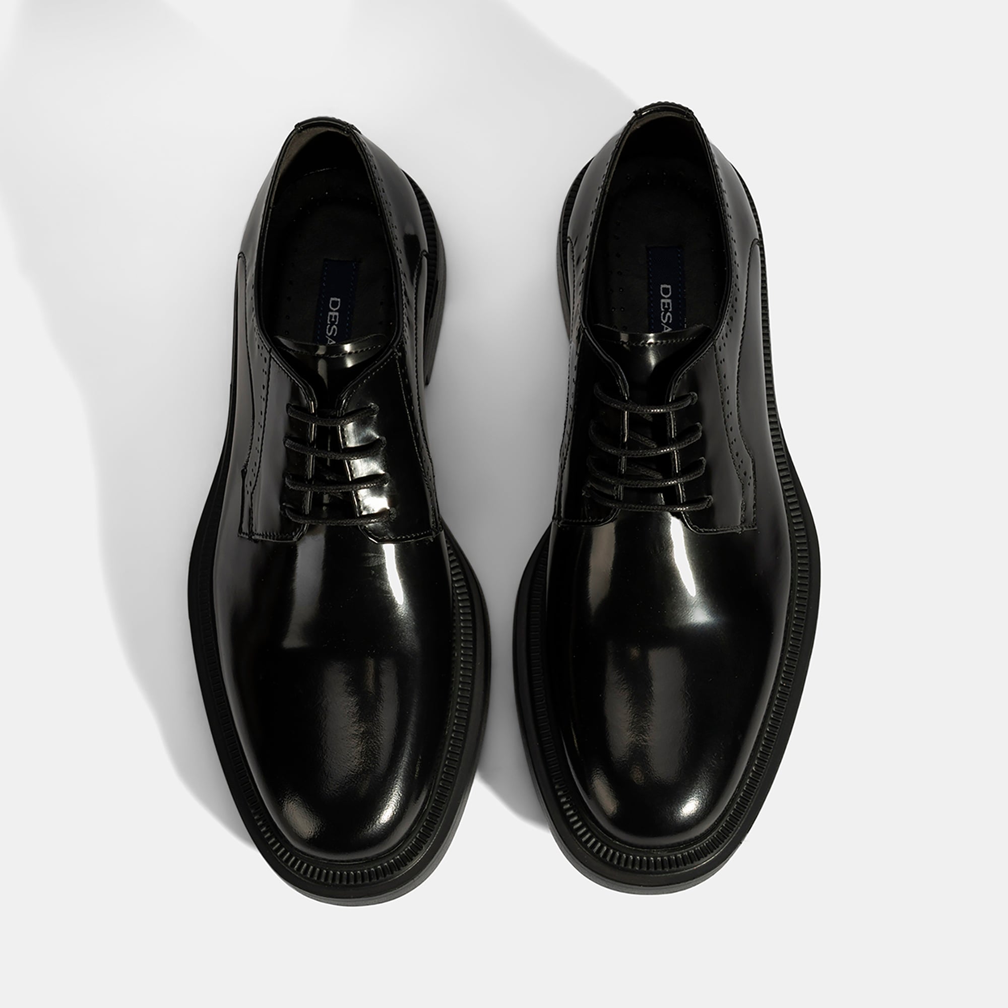 Erkek Siyah Bağcıklı Deri Klasik Ayakkabı