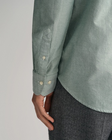  GANT Erkek Yeşil Regular Fit Düğmeli Yaka Oxford Gömlek