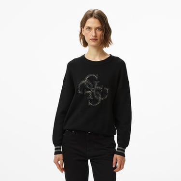  Guess Sylvie Kadın Siyah Triko