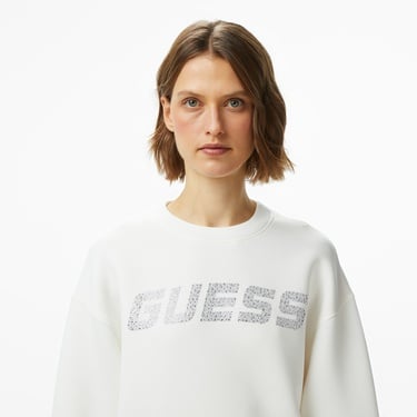  Guess Cecilia Scuba Kadın Krem Sweatshirt