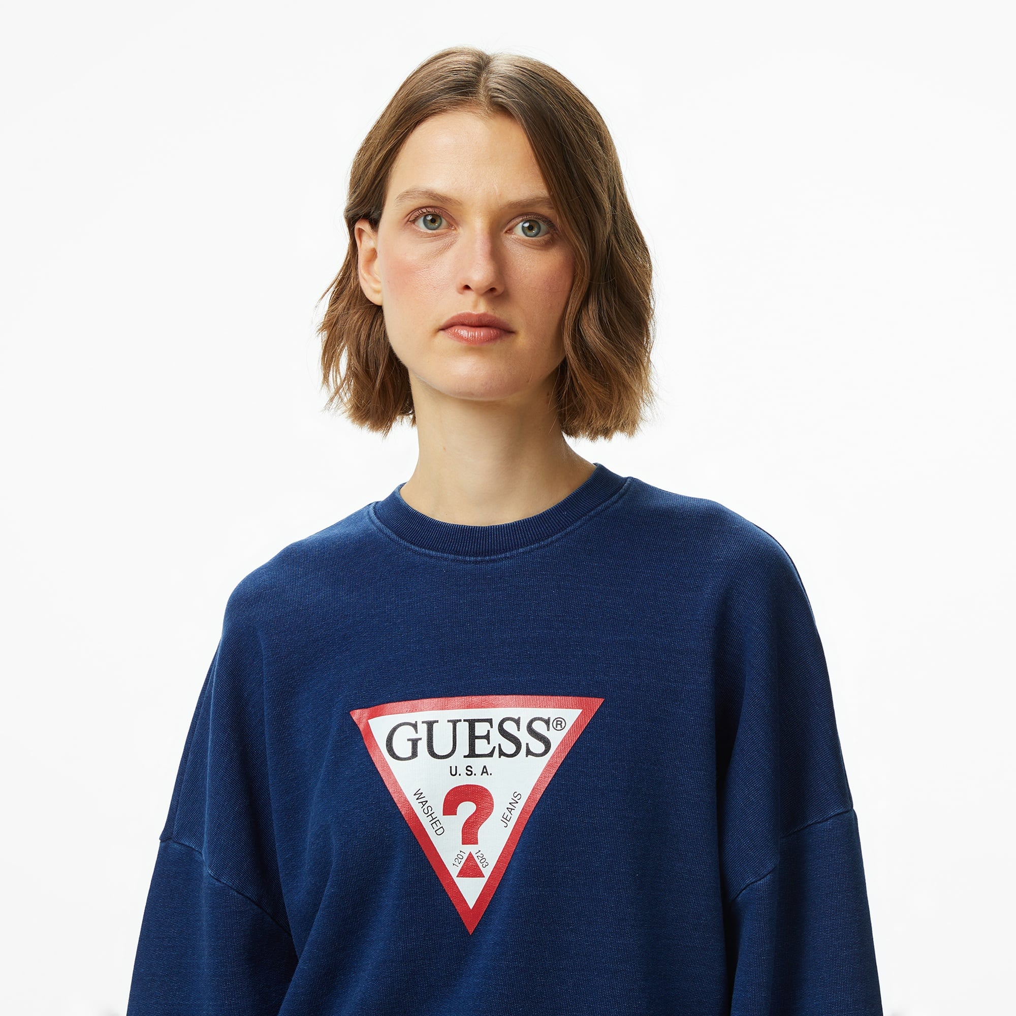 Guess Jeans Kadın Lacivert Sweatshirt