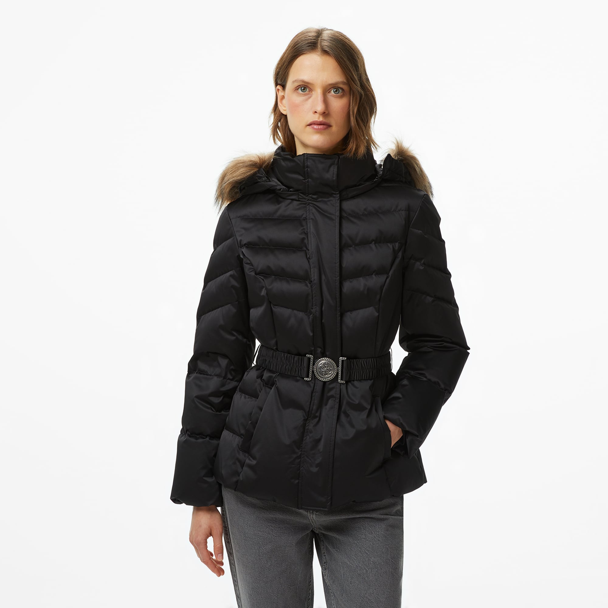  Guess Marina Kadın Siyah Ceket