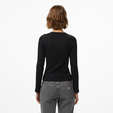  Guess Jeans Kadın Siyah T-Shirt