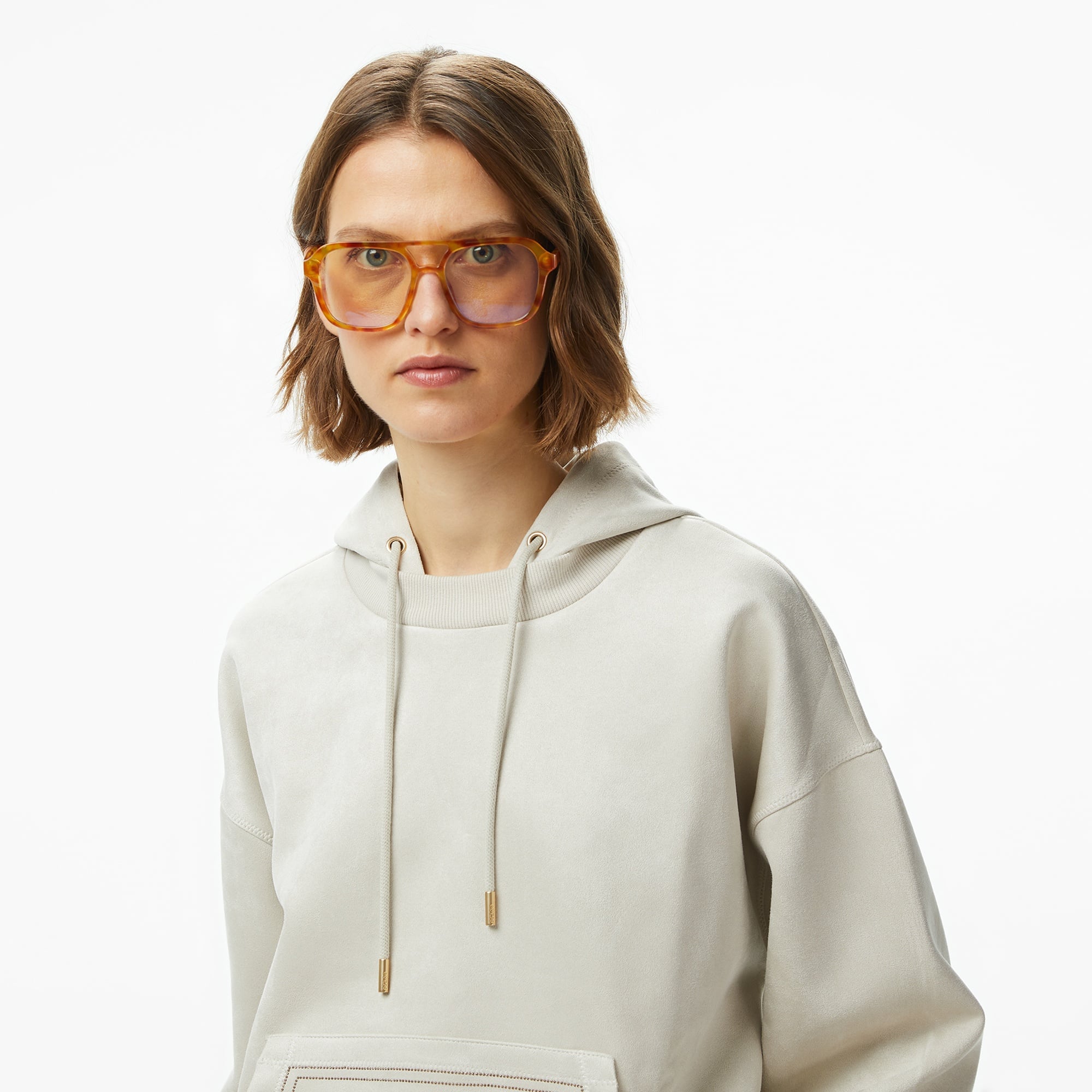 Guess Eco Scuba Kadın Krem Hoodie